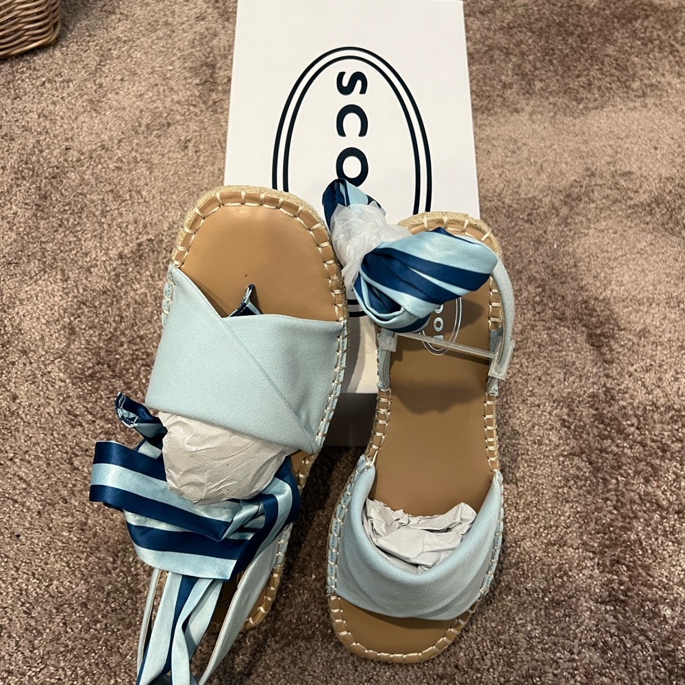 NWB - Scoop NYC Blue Ribbon Tie Espadrilles - Picture 4 of 4